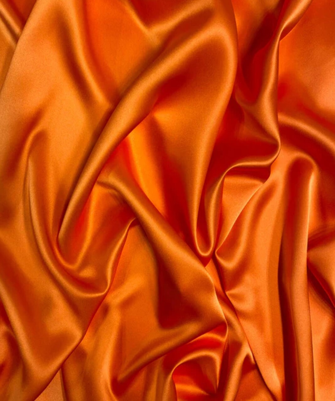 Orange Stretch Charmeuse Satin Fabric by the Yard, 58" Wide Silky Lightweight Satin for Bridesmaid Dresses, Gowns, Lingerie